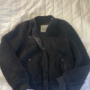 Levi's Black Sherpa Bomber Jacket
